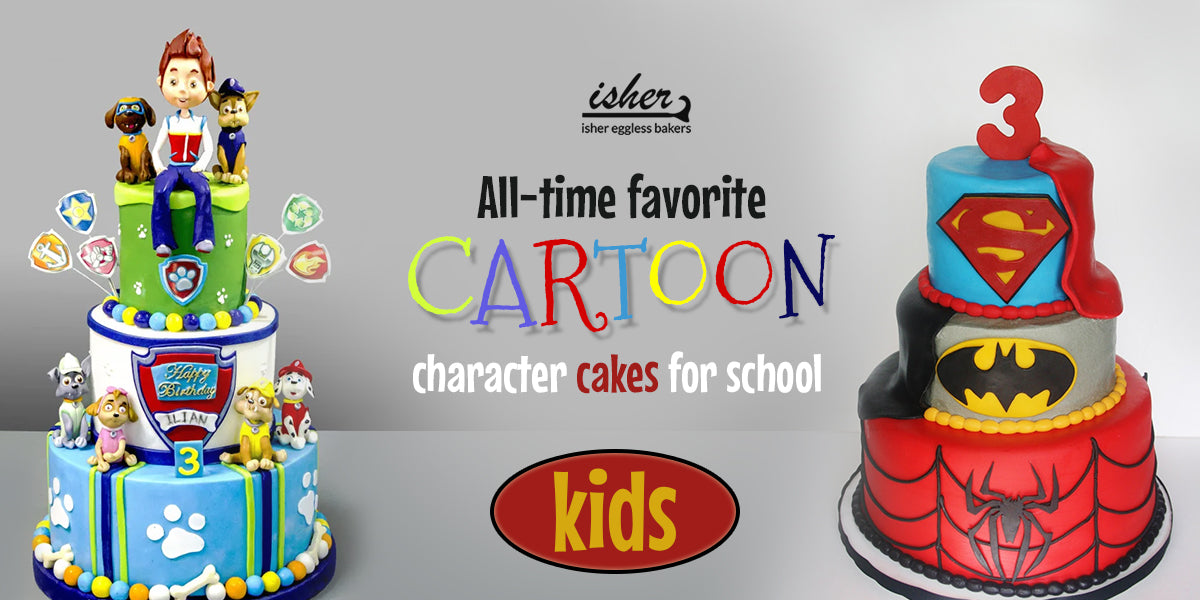 cartoon character birthday cake