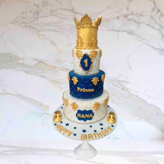 Royal Sapphire Splendor (Available in Fondant Icing Only )