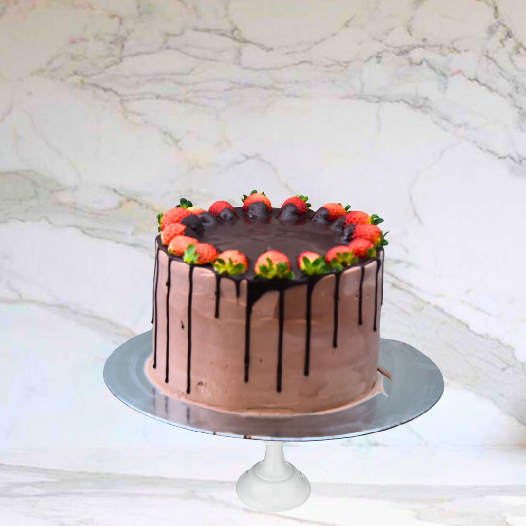 Chocolate & Strawberry Corner Cake (CC712)