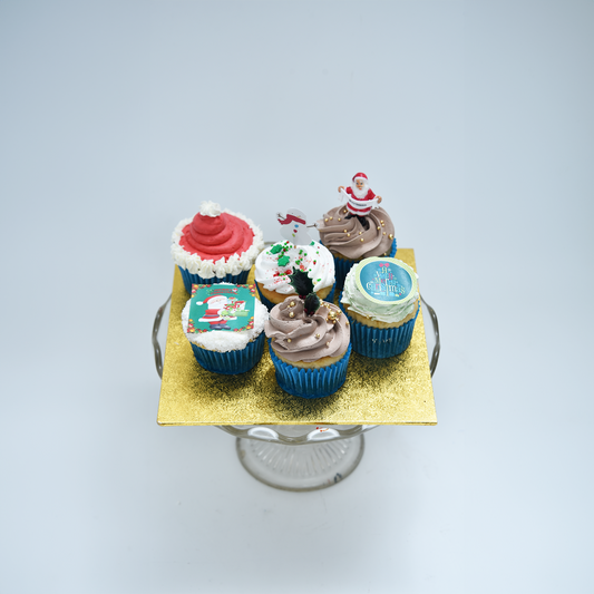 Merry Christmas Cupcakes (Pack of 6)