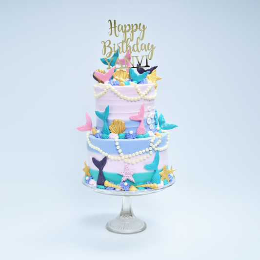 Vegan Mystical Mermaid Cake (excludes custom topper)