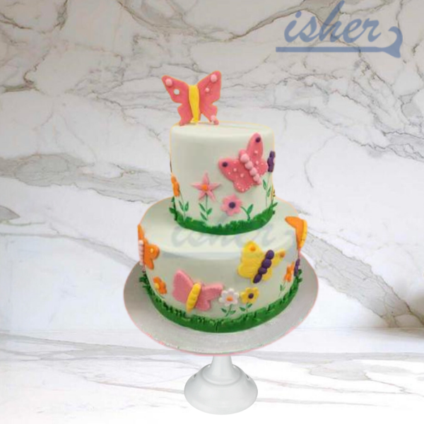 Fluttering Fairies Cake 8’ + 6’ (Available In Buttercream Or Fondant Icing)