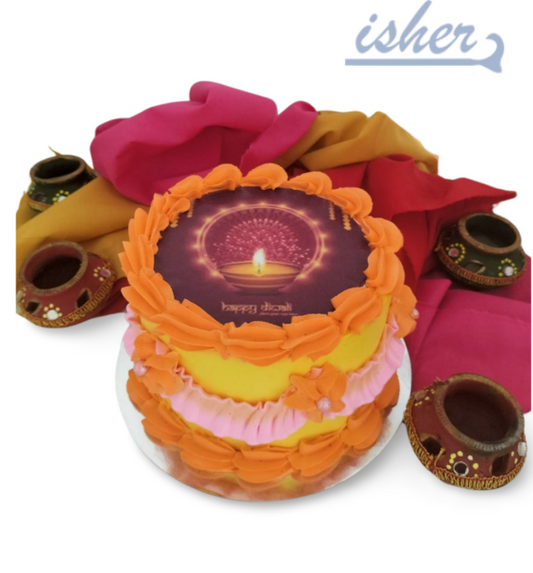 Traditional Diya Cake